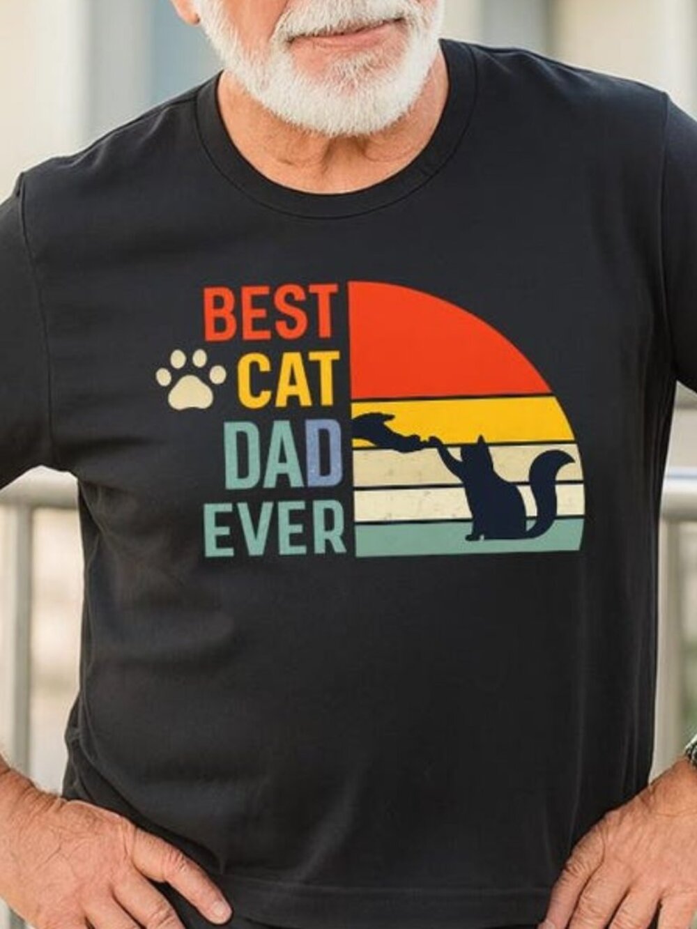 Best Cat Dad Shirt, Gift For Cat Dad Papa, Father's Day Cat Owner Shirt